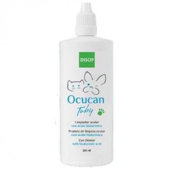 Ocucan Limpiador Ocular con Ácido Hialurónico para Perros y Gatos. Limpia e Hidrata los Ojos y Elimina Legañas o Suciedad y Previene Manchas Debajo de los Ojos