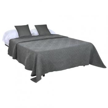 Colcha Home Esprit Gris Claro 240 x 260 cm