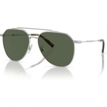 Dolce & Gabbana DG2296 Asian Fit Polarized 05/9A Men's Sunglasses Silver Size 58