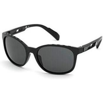 Adidas SP0011 Sunglasses - Size: ONESIZE, Color: Shiny Black/Smoke, Unisex, Lens Size: 58 MM