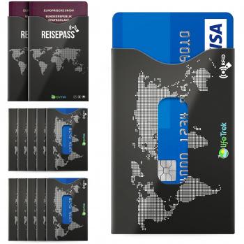 Bloqueador RFID Protector cubre certificado TÜV con ventana para tarjetas y pasaporte