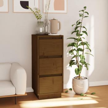 Aparador de madera maciza de pino 32x34x75 cm, Mueble de Almacenaje de Salón, Armarios con Puertas, Cajón de Madera, Buffet para salón Moderno, Armario Auxiliar