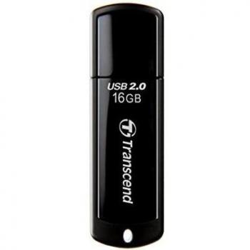 Transcend JetFlash 350 16GB USB 2.0 Flash Drive - Black