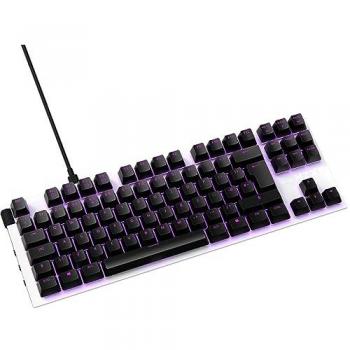 Teclado USB QWERTZ Alemán Blanco para Gaming Tenkeyless con LEDs RGB