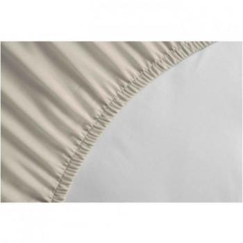 Sábana Bajera Lovely Home Beige 100% Algodón con Bonnet de 30 cm - 140 x 190 cm