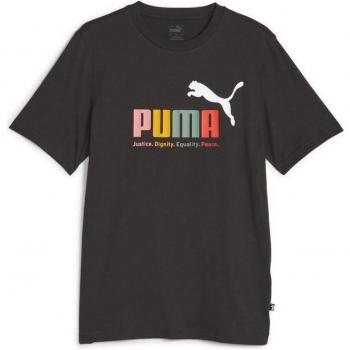 Camiseta Puma ESS+ Multicolor para Hombre en Negro