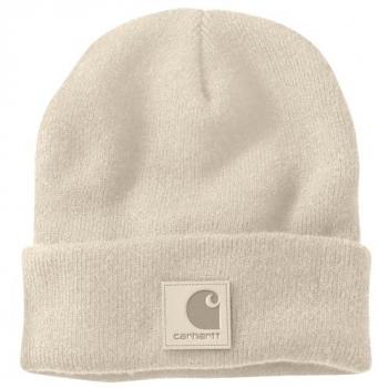 Carhartt Gorro Beige Knit Beanie Sombrero de Gorro, Color Blanco, Talla única para Hombre