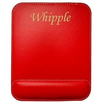 Almohadilla de cuero sintético de ratón personalizado con el texto: Whipple