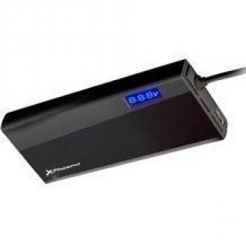 Phoenix Technologies PHCHARGERLCD90+ - Adaptador Cargador de Corriente Universal automático de 90 W con Pantalla LCD para portátiles