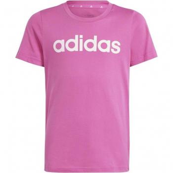 Camiseta adidas linear niña fucsia
