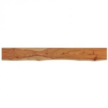 Estante Pared Rectangular Madera Acacia Borde Vivo 180x20x2,5cm