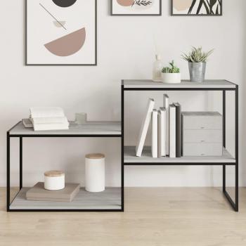 Estantes de pared 4 piezas Sonoma gris 60x40x1,5 cm madera multicapa