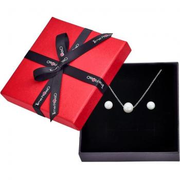 Time Road - Set de colgante y pendientes WS03196 de plata para mujer