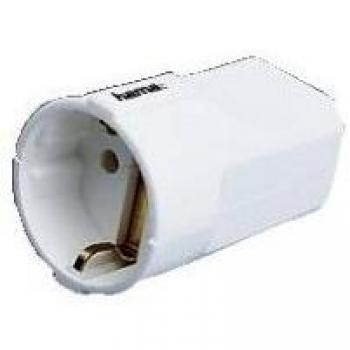 Enchufe hembra con toma de tierra Hama blanco