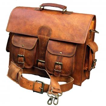 Classydesigns - Bandolera de piel de búfalo, diseño vintage