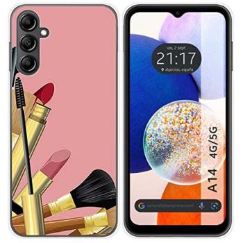 Funda de Silicona Personalizada para Samsung Galaxy A14 4G/5G con Diseño de Brochas y Dibujos