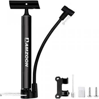 AMZOON Mini Bomba para Bicicleta Inflador Bicicleta Valvula Presta & Schrader Hinchador Bicis Portatil Bomba de Aire para Bicicleta BMX MTB Montaña Ciclismo Accesorios