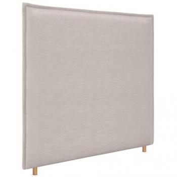 Cabecero Tapizado de Lino Natural con Ribete hasta el Suelo y 8cm de Grosor para Cama Dormitorio Moderno (Beige, 145cm - Camas 135/140)