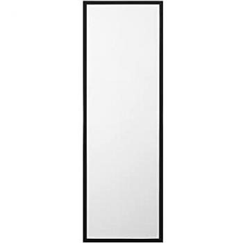 Espejo de pie Beliani en material sintético negro 140x40 cm, diseño moderno para dormitorio