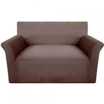 vidaXL Funda Modelo elástica de Tejido Material poliéster Punto para sofá Marron