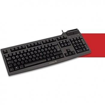 Cherry G83-6644LUAES-2 - Teclado con lector de tarjetas y USB, negro