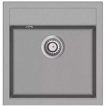 vidaXL Fregadero Cocina 1 Seno Gris Granito Fregadero Lavabo Caño Lavaplatos