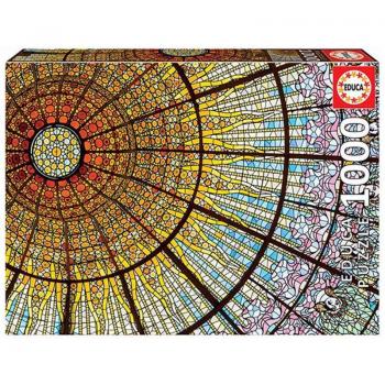 Educa - Palau de la Música Catalana Stained Glass Window, 1000-Piece Puzzle