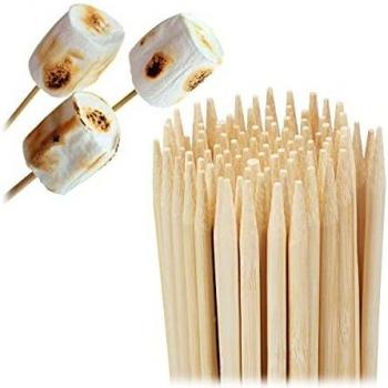 Set de 300 Pinchos de Bambú Naturales para Barbacoa, Palos de 40 cm, Ø 4 mm