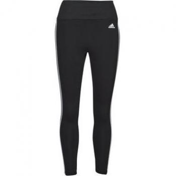 Mallas Deportivas Adidas Designed To Move Alta Cintura 3 Rayas 7/8 para Mujer Color Negro XL