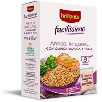 Brillante Facilissimo Arroz Integral con Quinoa Blanca y Roja 5 bolsitas X 50 gr