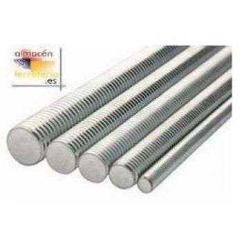 Varilla Roscada M10 de 1 metro con Tuerca Hexagonal DIN 934 zincada de 12mm (paquete de 200)