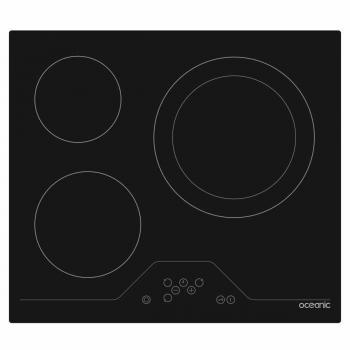 Placa Vitrocerámica Oceanic OCEATV3Z60B 5700 W - 3 Fuegos Negra