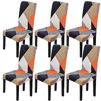 TMILIATRAY Fundas para Sillas Pack de 6 Fundas Sillas Comedor Funda Silla Elásticas Modernas Funda Desmontables Lavables Cubiertas para Sillas para Banquete Oficina Boda Bar