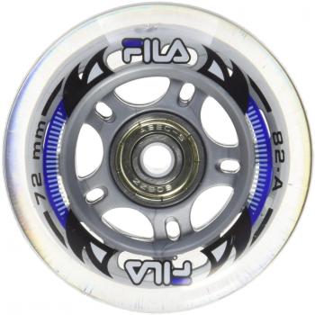 Fila Wheels 72 mm/82 a + ABEC5 + Aluminio Spacer Ruedas de 6 mm, Color Blanco