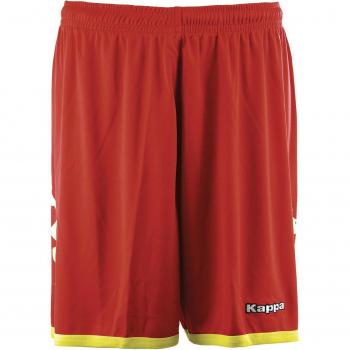 Kappa Salerne Pantalón Corto, Unisex, Rojo/Amarillo, 3XL