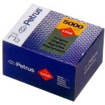 PETRUS 77509 - Caja 5000 ud. grapas cobreadas modelo 530/10 mm