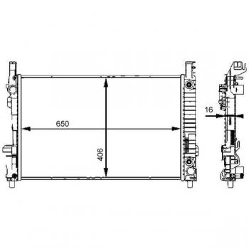 Radiador de refrigeración del motor MAHLE ORIGINAL CR 661 000S para Mercedes-Benz
