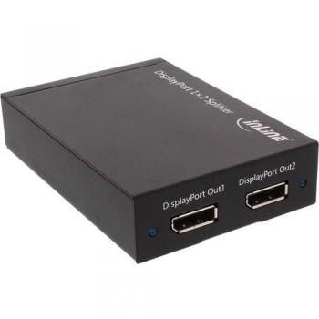 Divisor de Video DisplayPort 4K Inline 65008 - Splitter Compatible con V1.2, Audio PCM 7.1 y 3D, Doble Salida