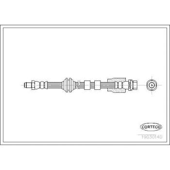 Latiguillo de freno CORTECO 19030140 - Tipo: Latiguillo de freno, Marca: CORTECO, Número de pieza: 19030140