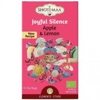 Infusión de manzana y limón Joyful Silence - Té de hierbas ayurvédicas, 16 bolsitas infusoras de 2g