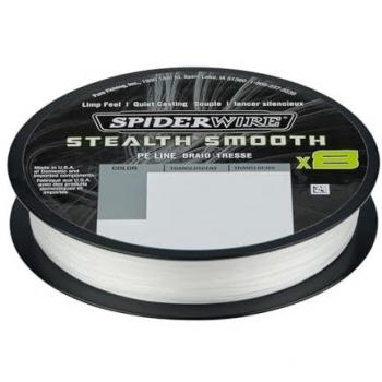 Spiderwire Línea Trenzada Stealth Smooth 8 300 M - Línea trenzada de pesca, color translúcido, capacidad de 300 metros, diseño suave para lanzamiento a larga distancia, resistencia al desgaste y la abrasión, ideal