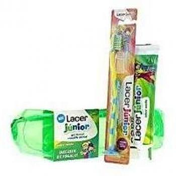 LACER JUNIOR (gel dental + cepillo) sabor MENTA + NECESER DE REGALO