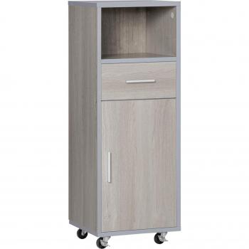 Armario de Baño con Ruedas 30x32x87 cm Gris
