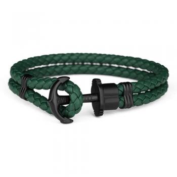 Pulsera Unisex Paul Hewitt PH-PH-L-B-G, tamaño 15-16 cm, diseño elegante y moderno, fabricada en acero inoxidable con cordón de nylon ajustable