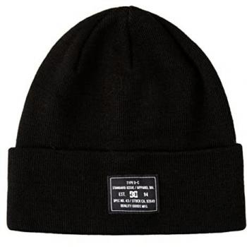 Gorro DC Shoes Label negro, tipo: gorro de invierno, características: color negro, tamaño único, diseño de la marca DC Shoes