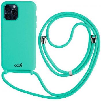 Funda para iPhone 15 Pro con Cordón en color verde menta