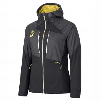 Chaqueta con capucha Ternua Kimoa mujer gris mate amarillo S