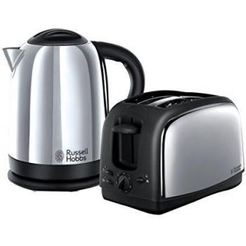 Russell Hobbs 21830 Lincoln Twin Pack Kettle and 2 Slice Toaster - Polished Stainless Steel Silver by Russell Hobbs