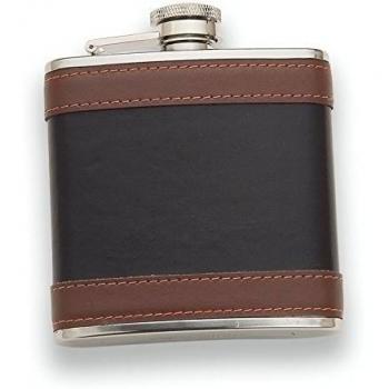 Petaca Licorera de acero inoxidable Joker forrada con piel, capacidad 150 ml, ideal para bebidas alcohólicas, JKR2508