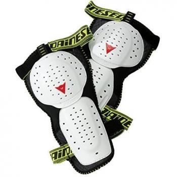 Dainese Action Knee Guard EVO Ropa de protección, Blanco/Negro, N